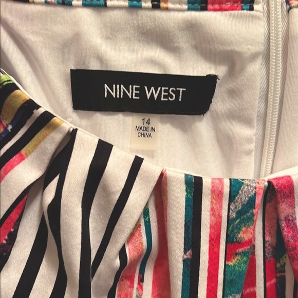 Nine West Fit & Flare Striped Frock - Picture 5 of 6